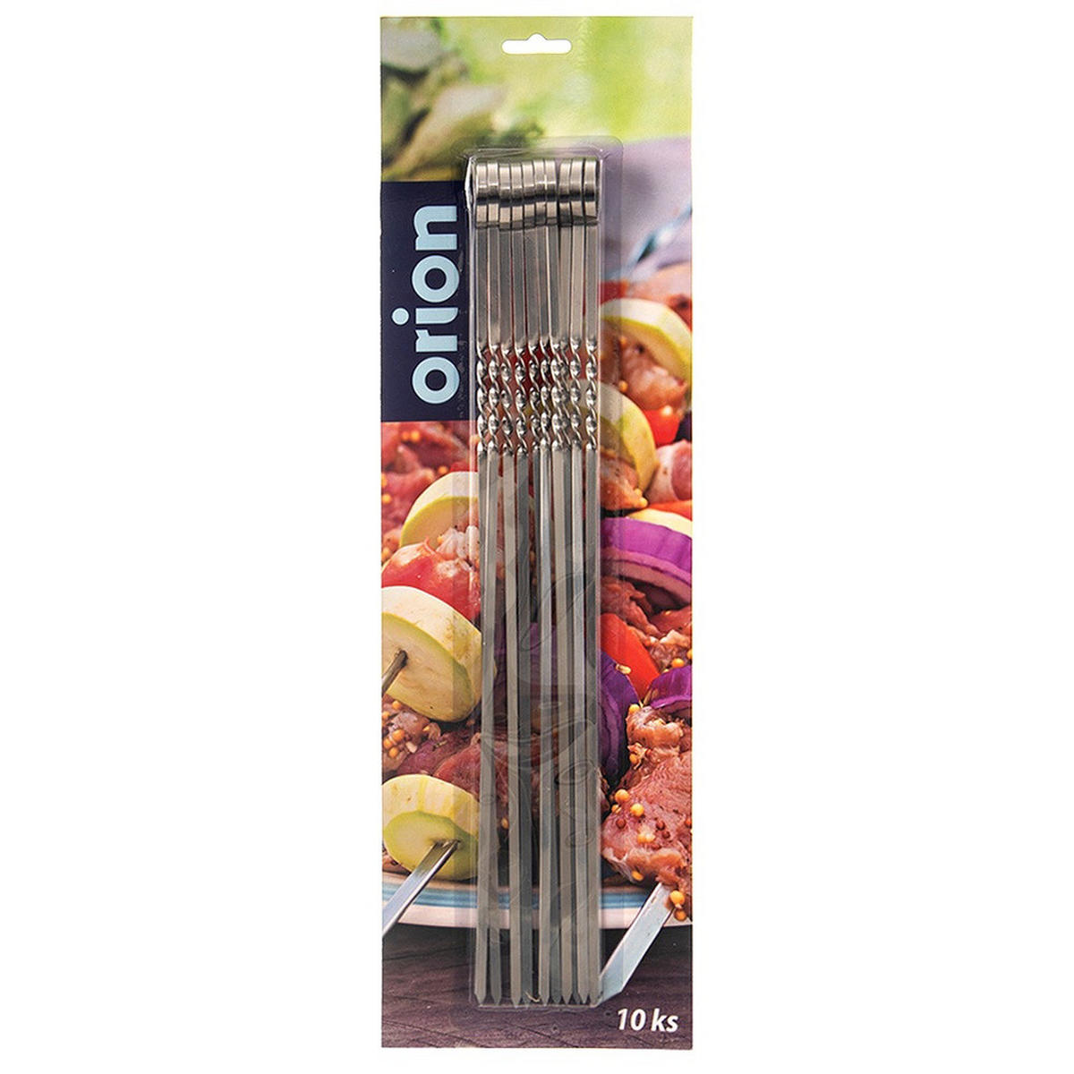 STAHLSPIESSE 38,5 cm 10 Stück. - Silberfarben, Metall (38.5cm) - Orion 