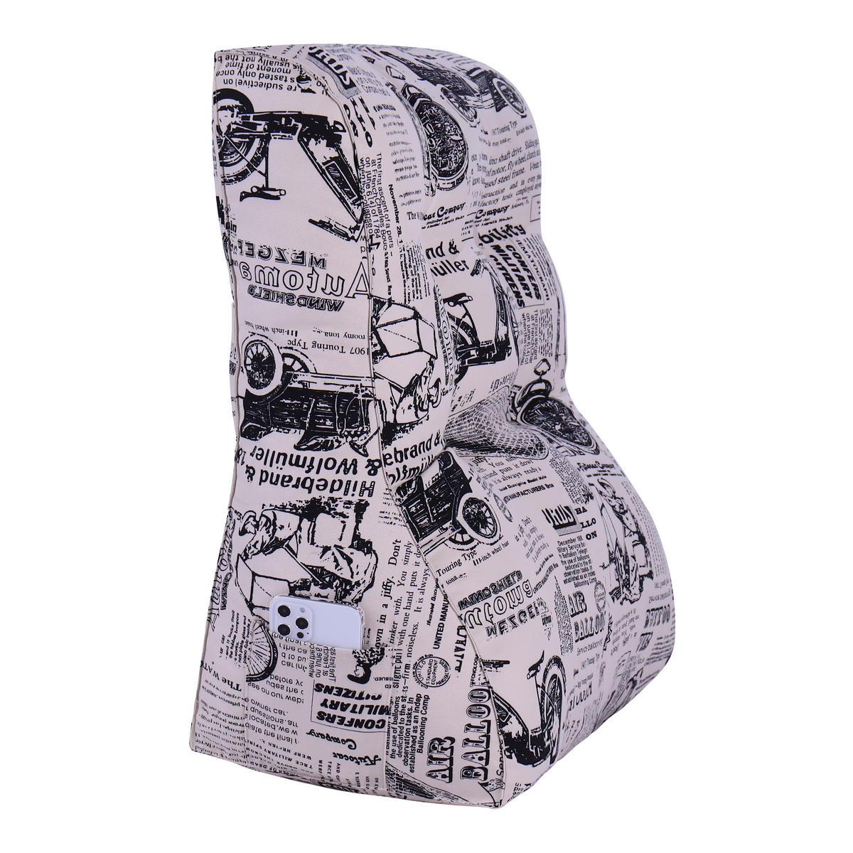 KEILKISSEN Kontur 100% Baumwolle Zeitung 60 cm - Weiß, Textil (55/60cm) - Vercart