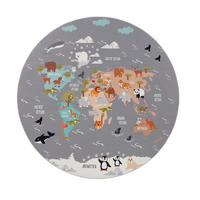 KINDERTEPPICH BINO 581 GRAU 160D - Grau, Kunststoff (160/160cm) - Paco Home