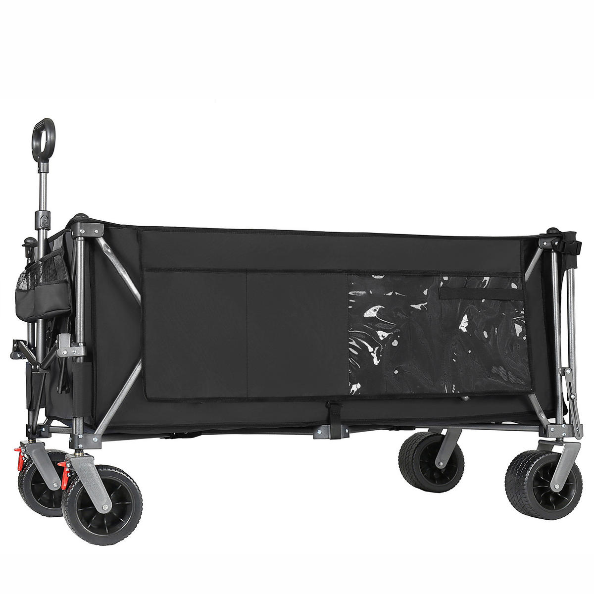 HANDWAGEN, faltbar-verbreitert, 300+120L, Geländeräder, schwarz - Schwarz, Metall (27.5/72.5/41cm) - Vallsero