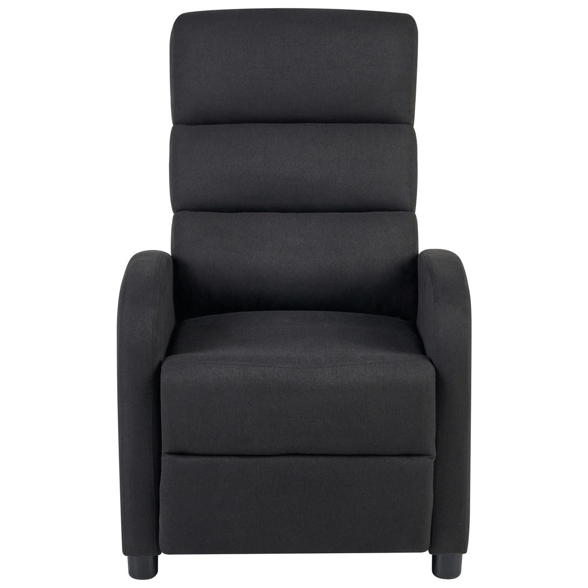 FERNSEHSESSEL Stoff Schwarz Otus - Schwarz, Textil (67/75/89cm) - Beliani