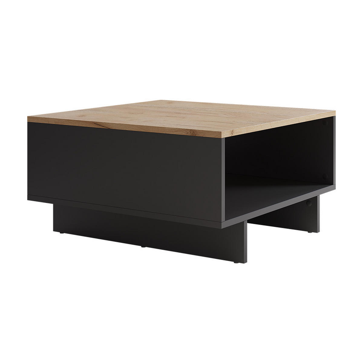 COUCHTISCH Luka Anthrazit/Goldkraft Eiche 60 x 60 cm - Honigeiche/Anthrazit, Holzwerkstoff (60/60/32.3cm) - Vicco