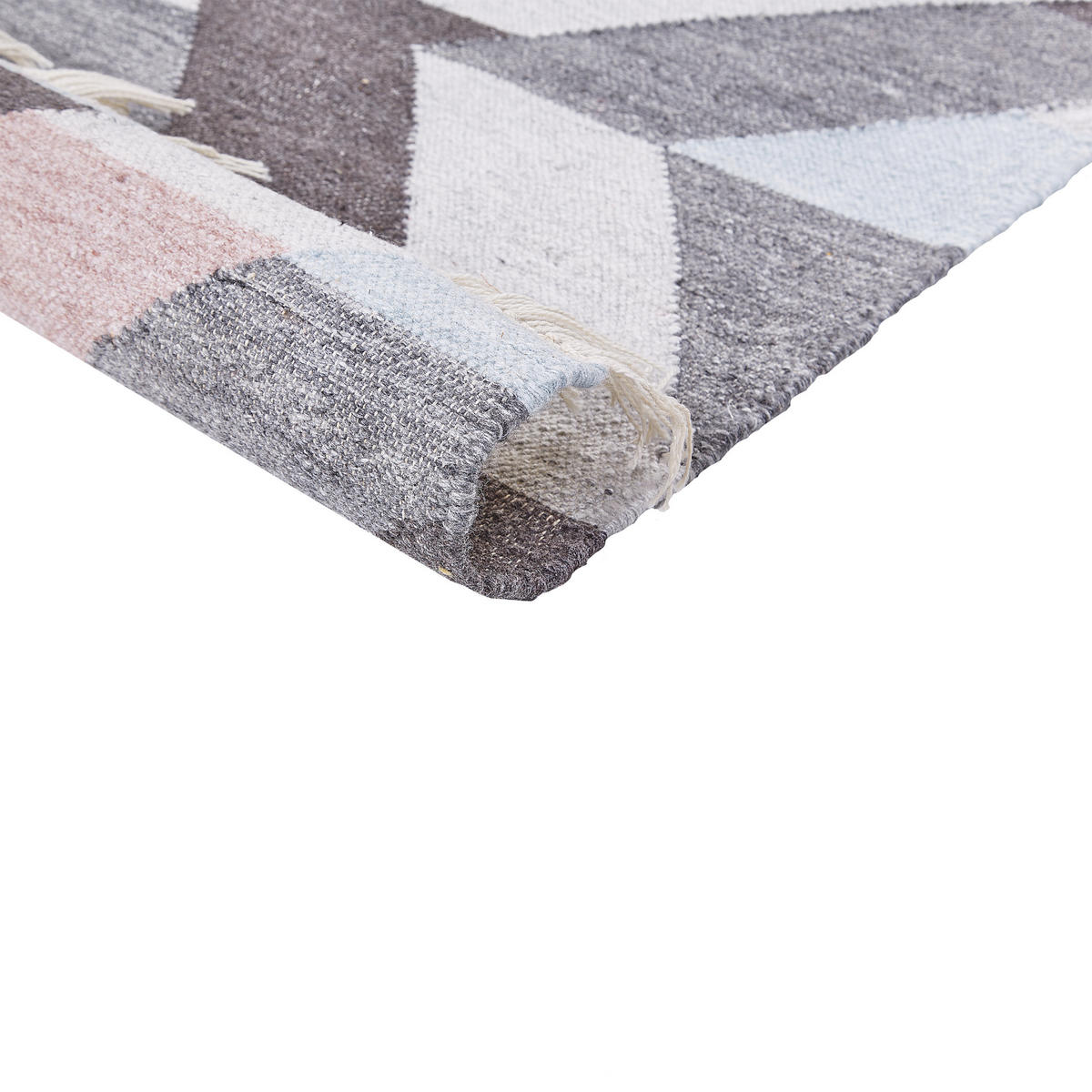 TEPPICH geflochten Nakkas 230/160 cm - Multicolor, Naturmaterialien (160/230cm) - Beliani