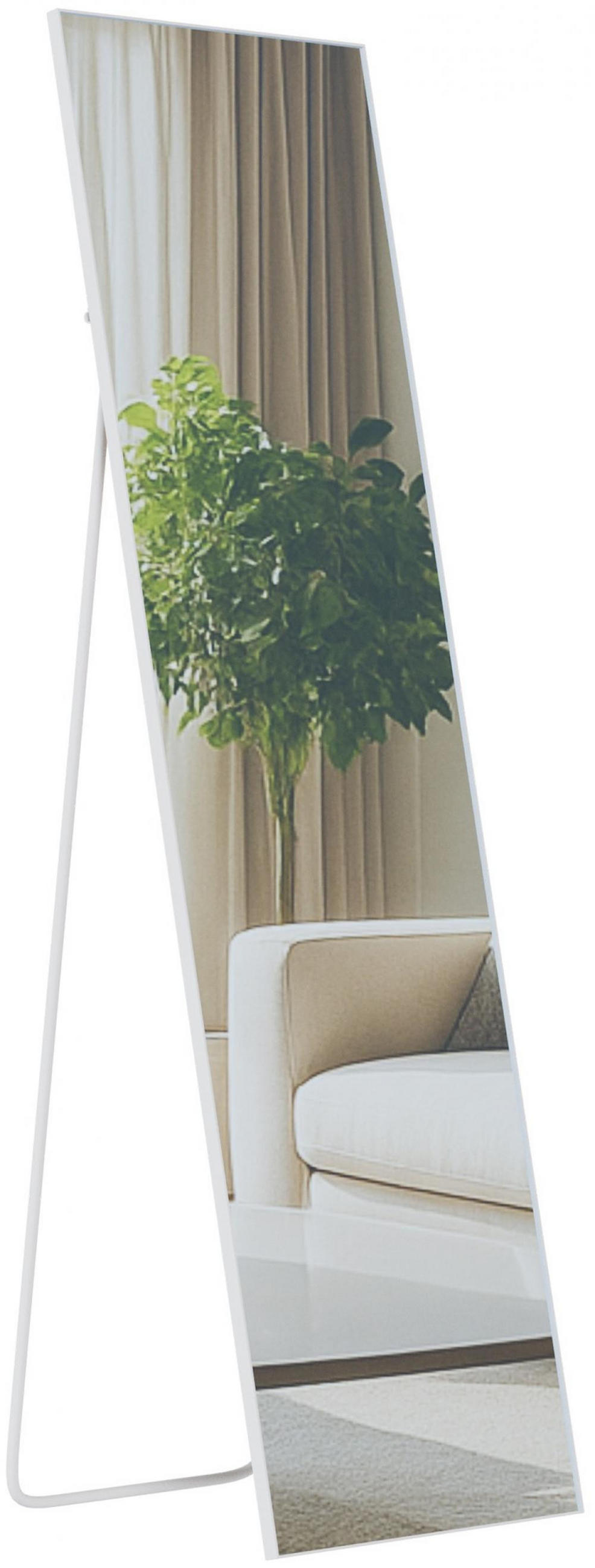 STANDSPIEGEL eckig 40/3/140 cm Glas Weiß Matt - Weiß, Glas (40/140/3cm) - CLP