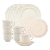 KAFFEESERVICE Manoir weiß 18er Set - Weiß, Keramik (8.1/6.7/9.8cm) - Villeroy & Boch
