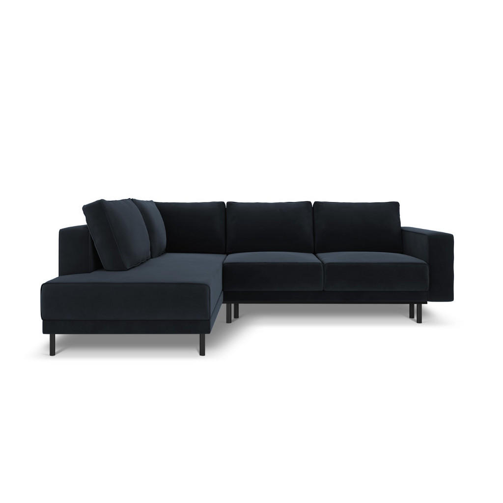 Thumbnail - Micadoni Ausklappbares-Ecksofa, Dunkelblau, Textil, 5-Sitzer, L-Form, 247x187 cm, Hergestellt in Europa, Oeko-Tex®, Wohn...