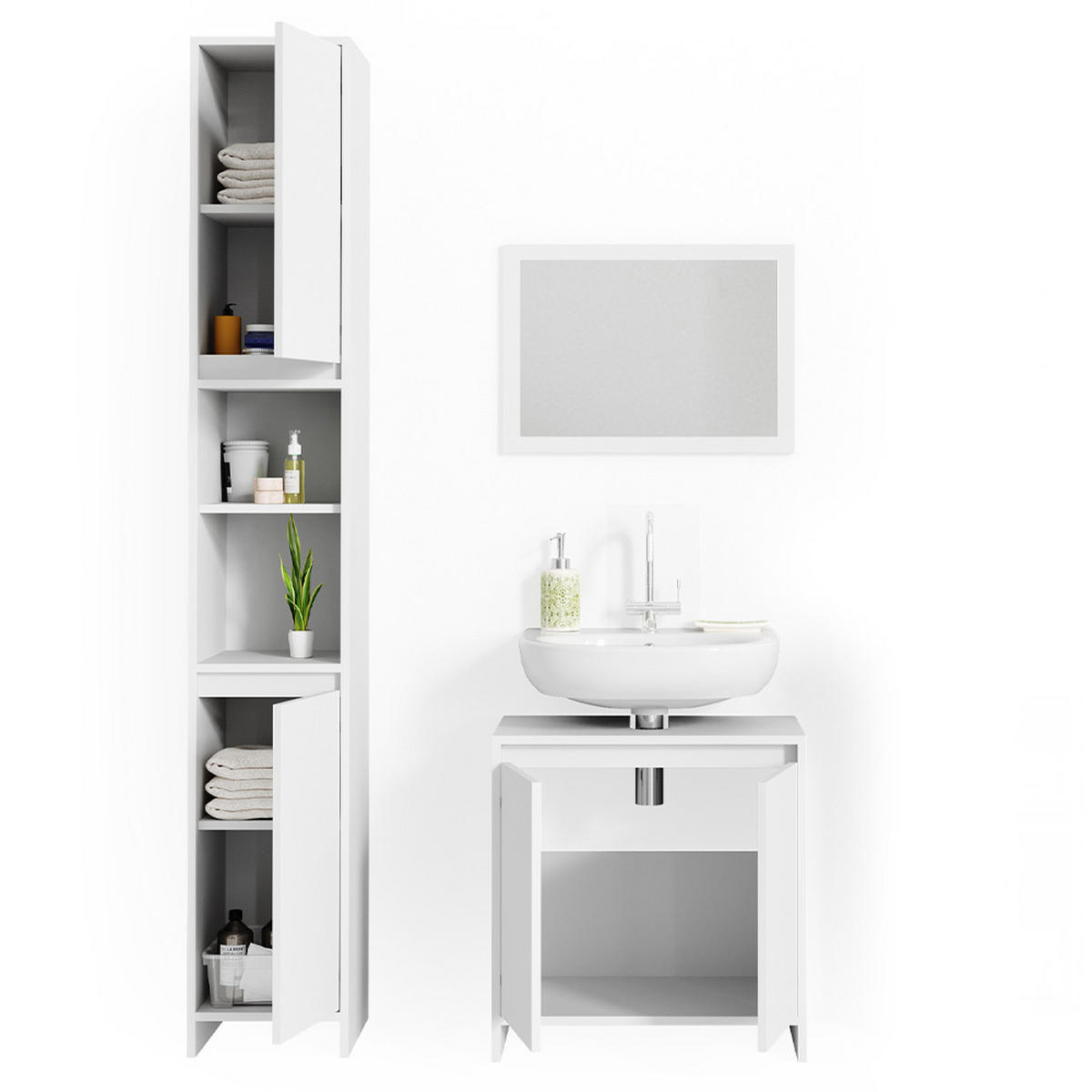 KOUPELNOVÝ NÁBYTEK Emma Bílá - bílá, kompozitní dřevo (58/60/33cm) - Vicco