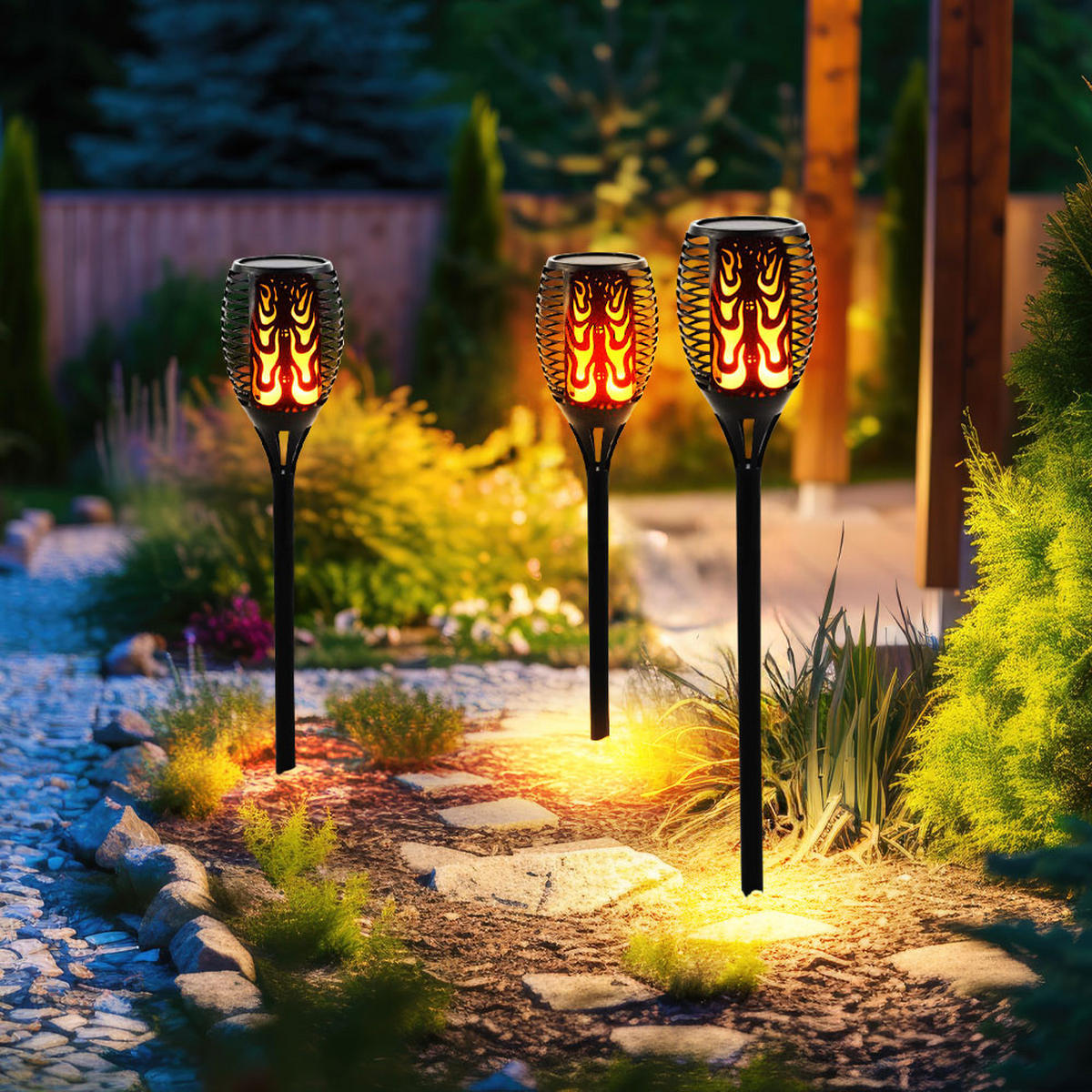 LED AUSSENLEUCHTE Solarlampe Schwarz - Schwarz, Kunststoff (12/85/12cm)