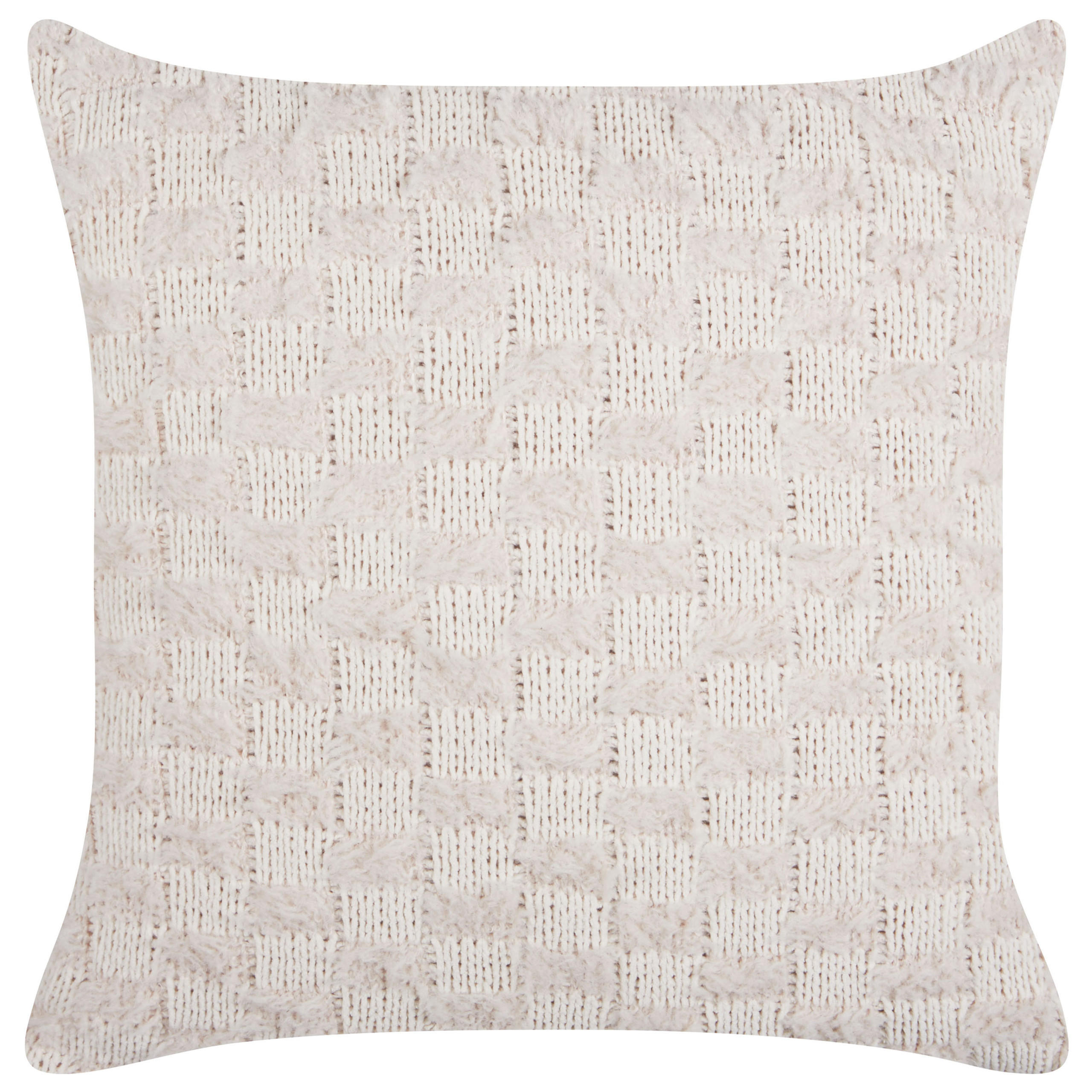 DEKOKISSEN Beige 45/45 cm Basalim - Pink/Beige, Textil (45/45cm) - Beliani