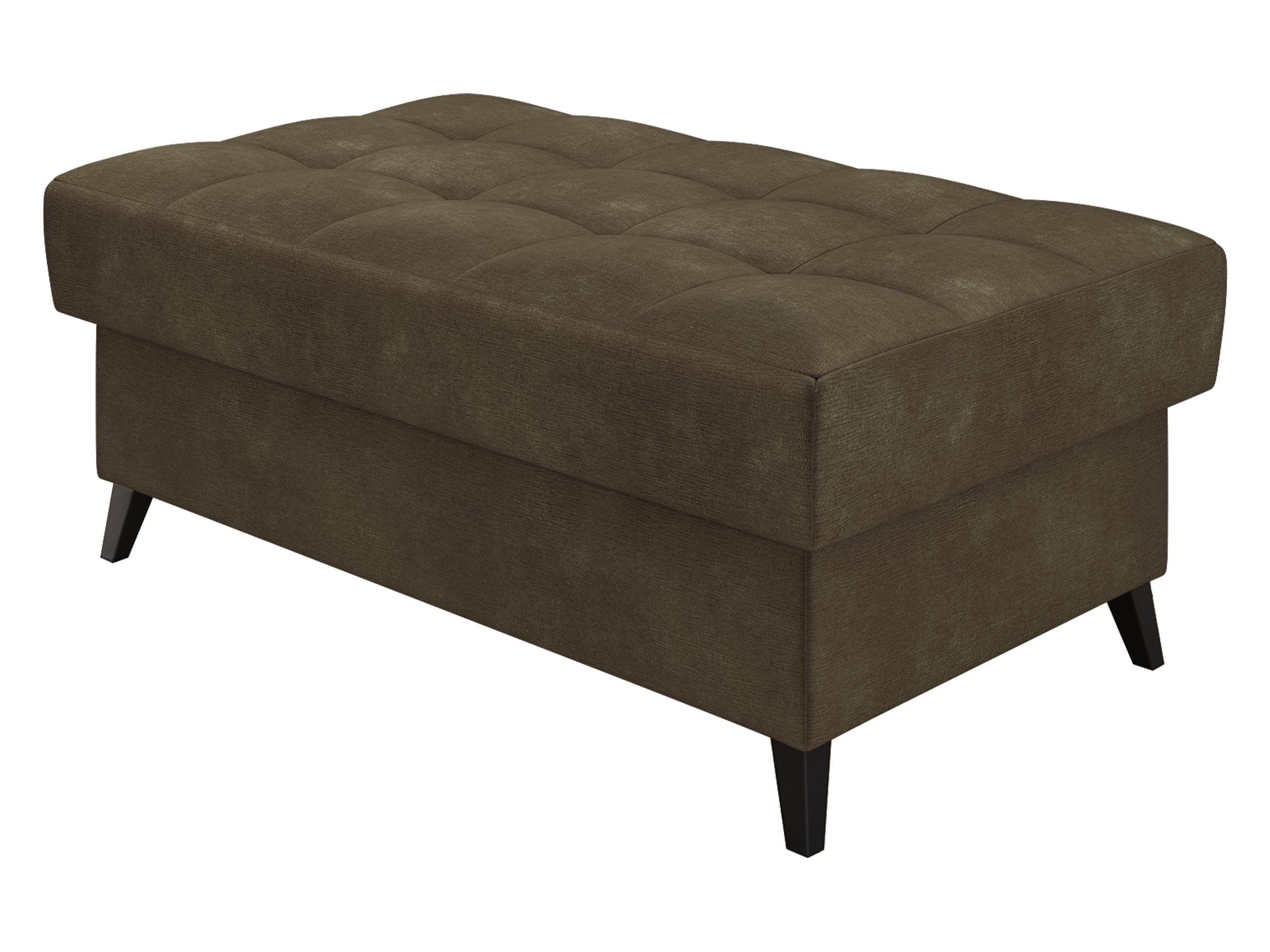 POLSTERHOCKER Nord - Dunkelbraun/Schwarz, Holz/Textil (106/44/67cm) - MIRJAN24