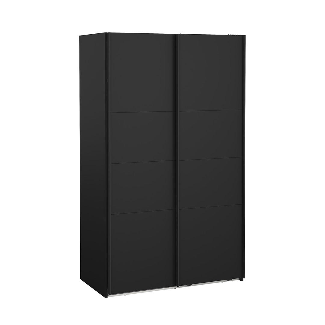 SCHIEBETÜRENSCHRANK, Catania, Schwarz, Holzwerkstoff, 119 x 67 x 201 cm - Schwarz, Holzwerkstoff (119/201/67cm) - ebuy24