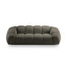 SOFA Diana aus 3D-Stoff Stahl 3 Sitzplätze - Edelstahlfarben, Textil (114/72/234cm) - Micadoni
