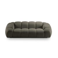 SOFA Diana aus 3D-Stoff Stahl 3 Sitzplätze - Edelstahlfarben, Textil (114/72/234cm) - Micadoni