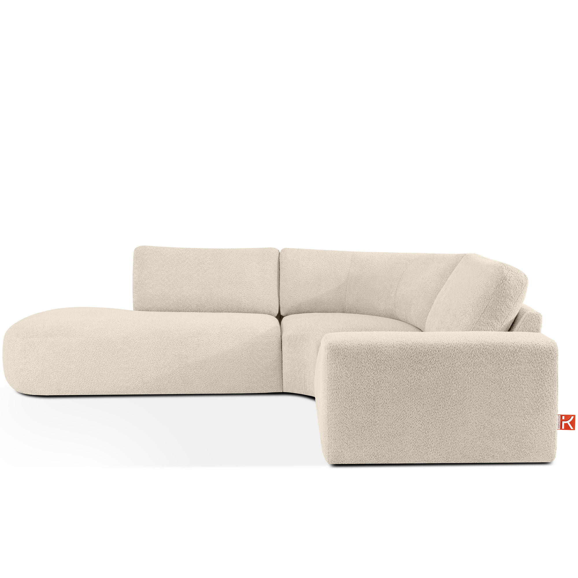 ECKSOFA LINKS ZUCCO, Hellbeige - Hellbraun, Holz/Holzwerkstoff (224/293cm) - KONSIMO®