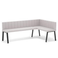ECKBANK rechts MONO Y Webstoff gesteppt, 168/128 cm Beige - Beige, Textil/Metall (128/168cm) - Idohome