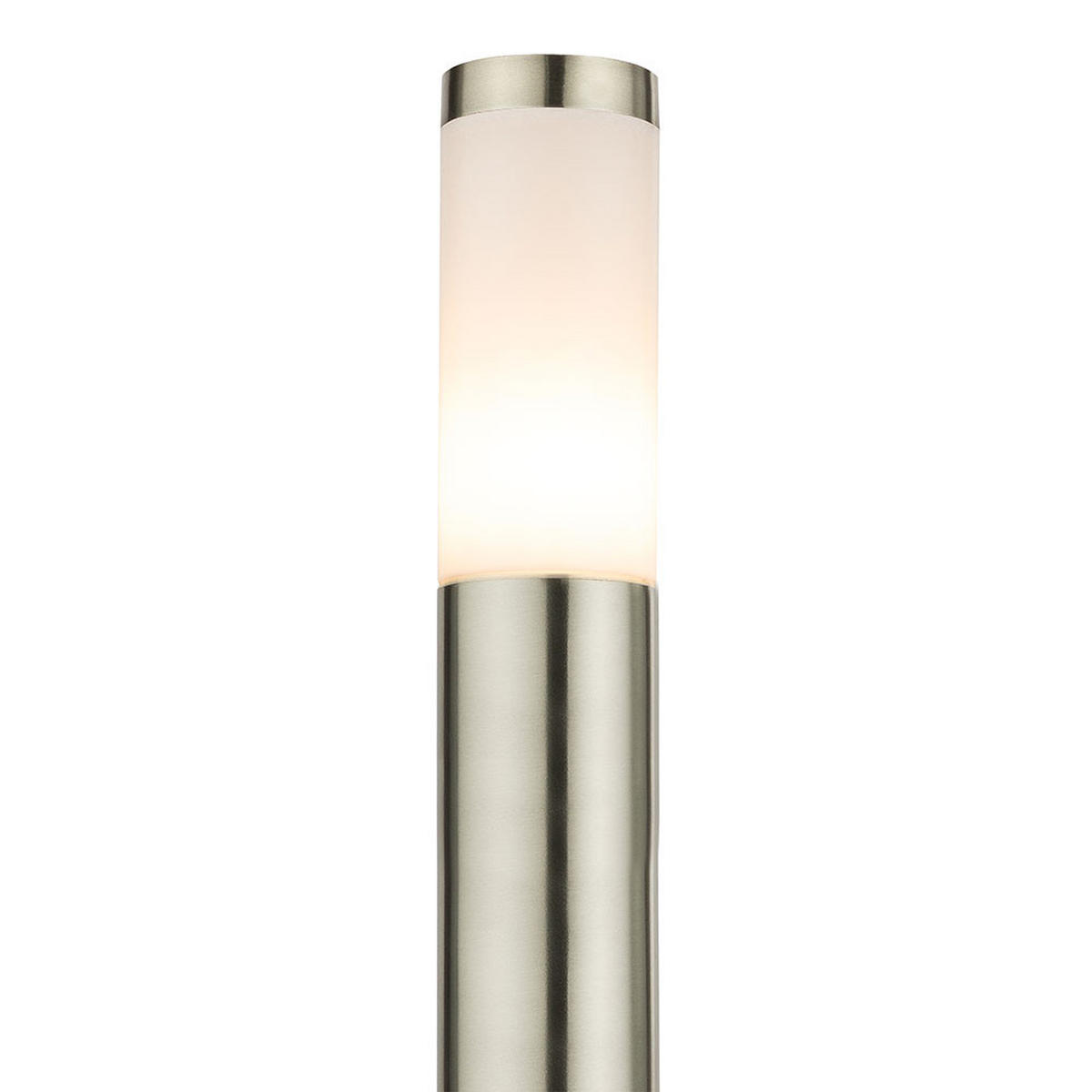 WEGLEUCHTE Edelstahl Opal Silber 2er Set - Silberfarben, Metall (12.7/12.7/110cm) - Globo Lighting