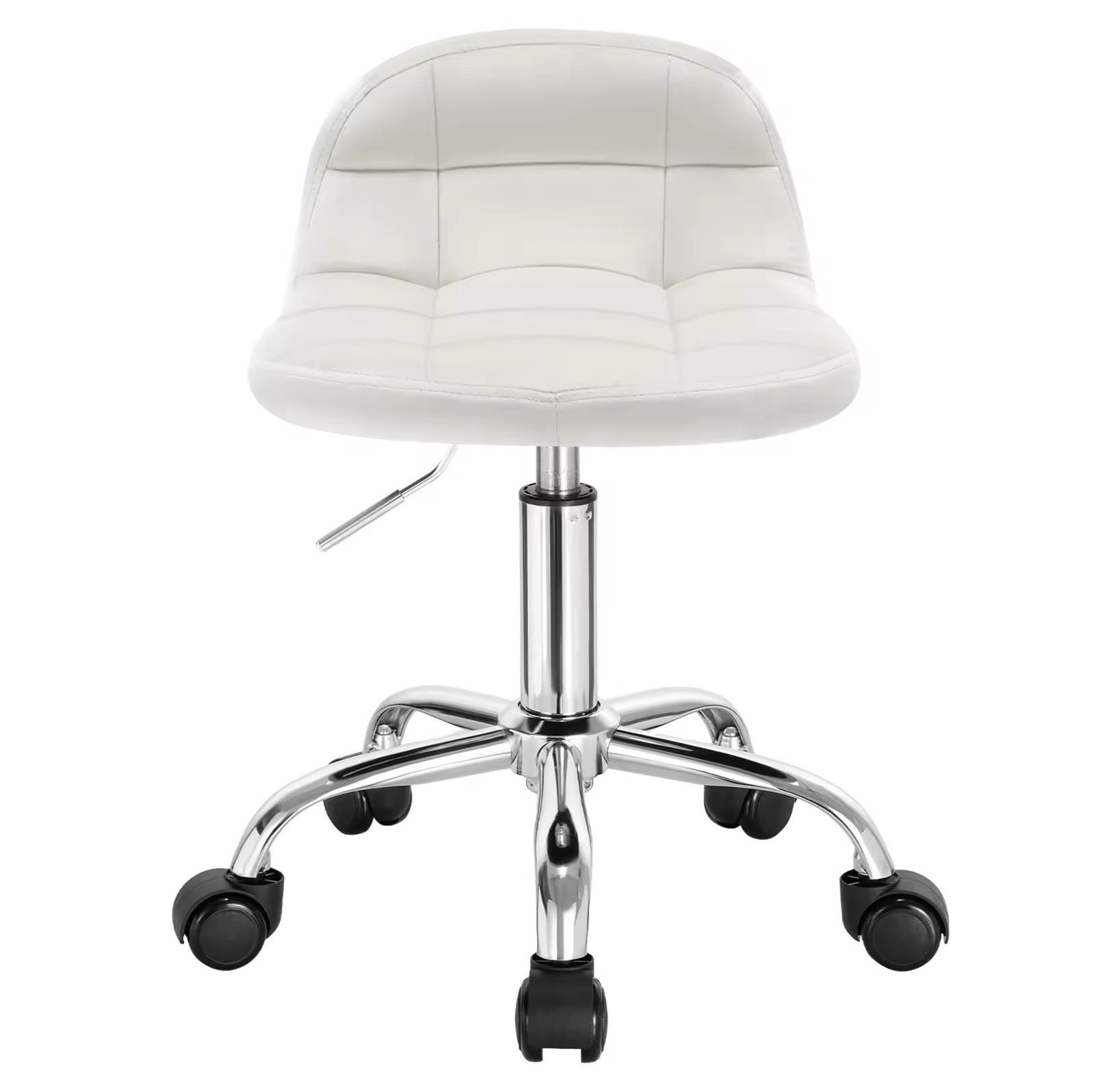 BÜROSTUHL höhenverstellbar Samt Cream White - Weiß, Metall (38/68/31cm) - Meubliv