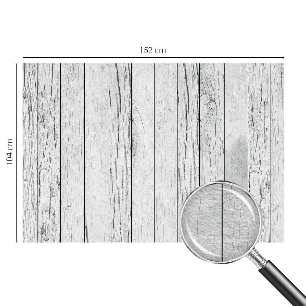 FOTOTAPETE 152x104 cm - Vintage-Flair - Weiß, Textil (152/104cm) - Wallfluent