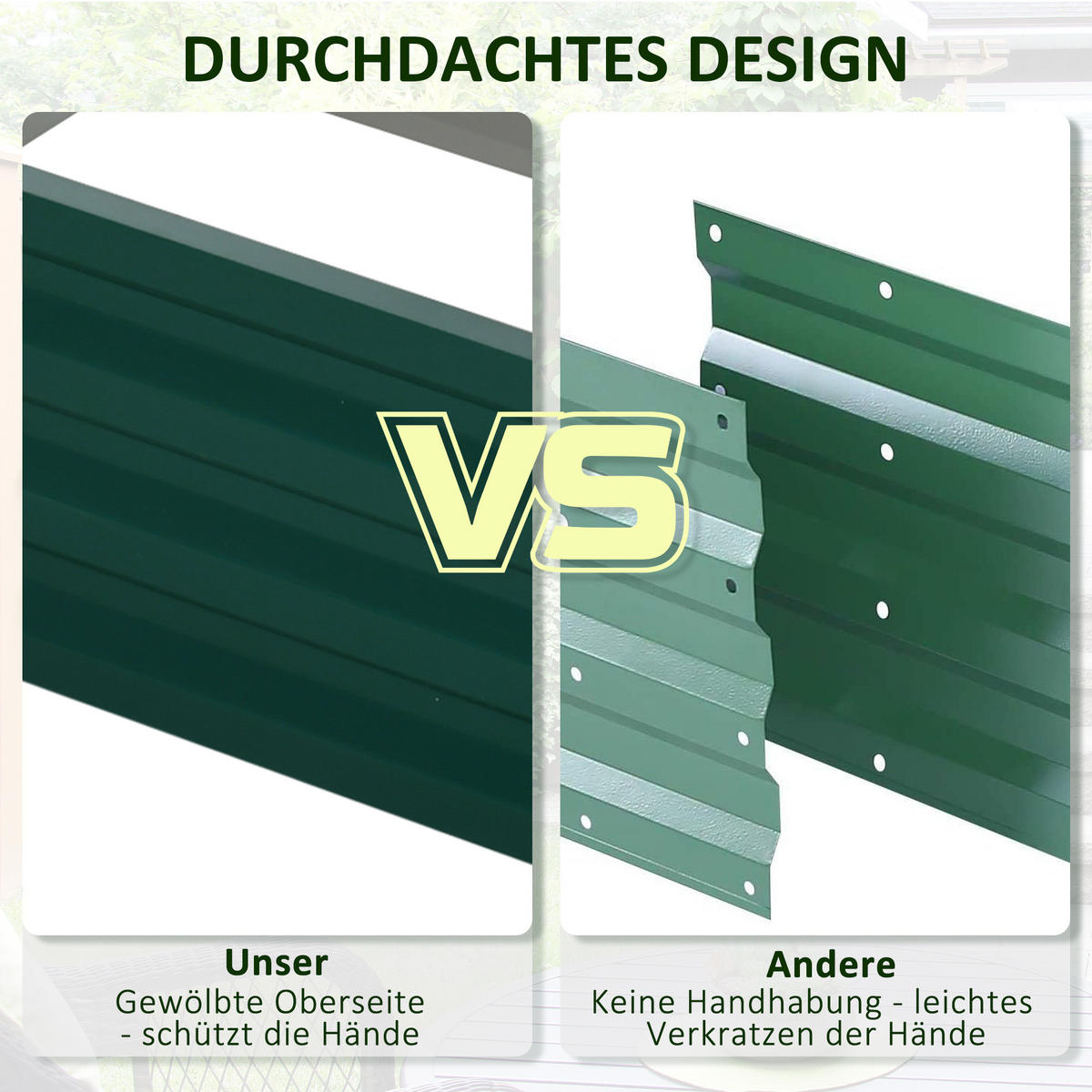 HOCHBEET, Grün - Grün, Metall (60/30.5/120cm) - Outsunny