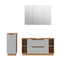 KOUPELNOVÝ NÁBYTEK Lotta Dub/šedá se strukturou dlaždic - šedá/barva dubu, kompozitní dřevo (119.2/62.5/35cm) - Vicco