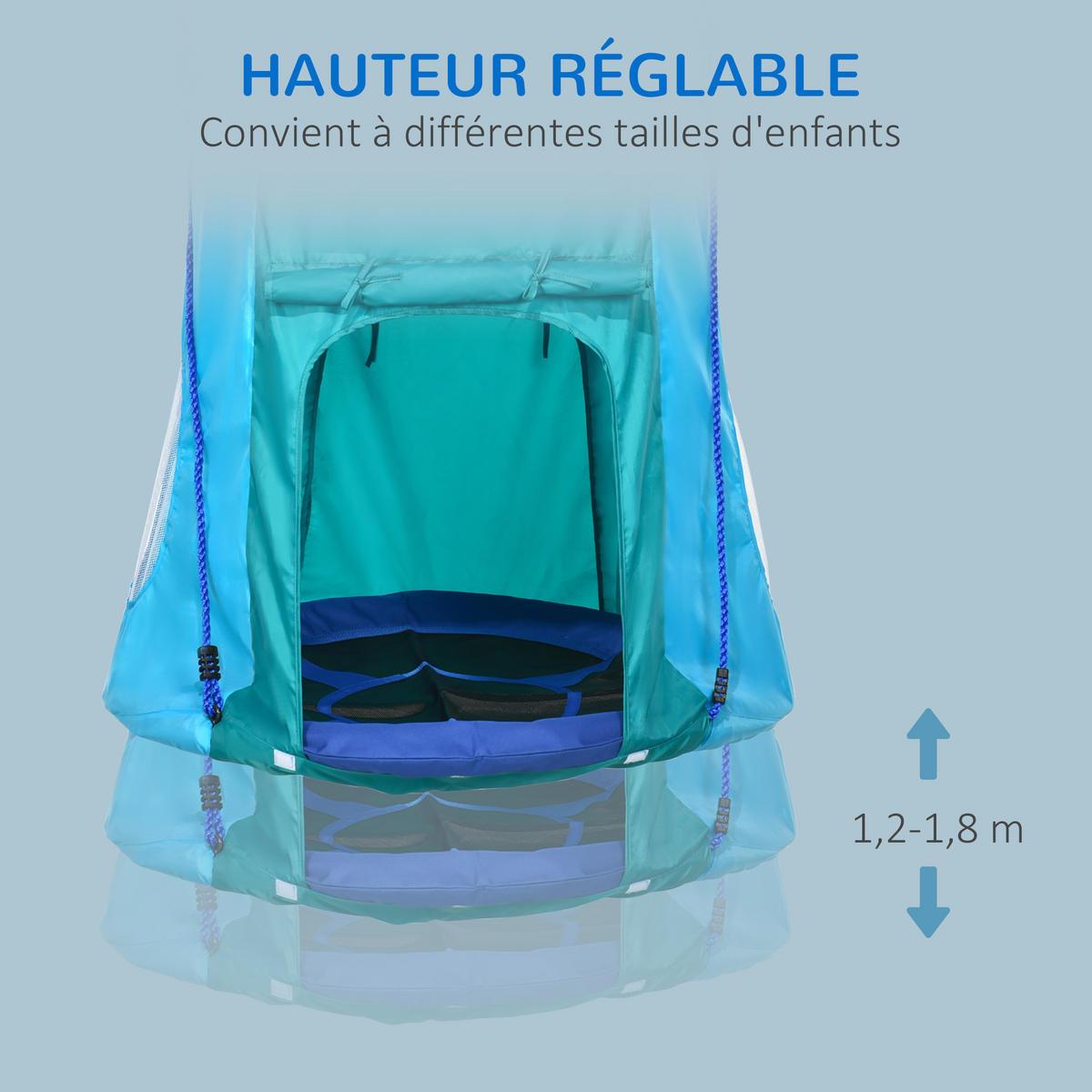 TRAMPOLIN DE-17959 Blau - Blau, Textil (100/100cm) - ComfortXL