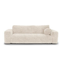SCHLAFSOFA mit Stauraum LIOR Strukturierter Samt Creme 260cm - Creme, Textil (260/83/100cm) - Premium Interiors