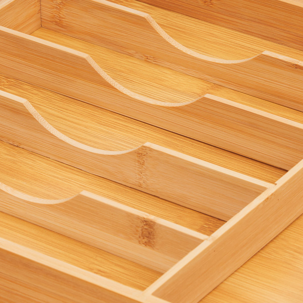 BESTECKKASTEN - Hellbraun, Holz/Holzwerkstoff (50.5/5/44.5cm) - Relaxdays