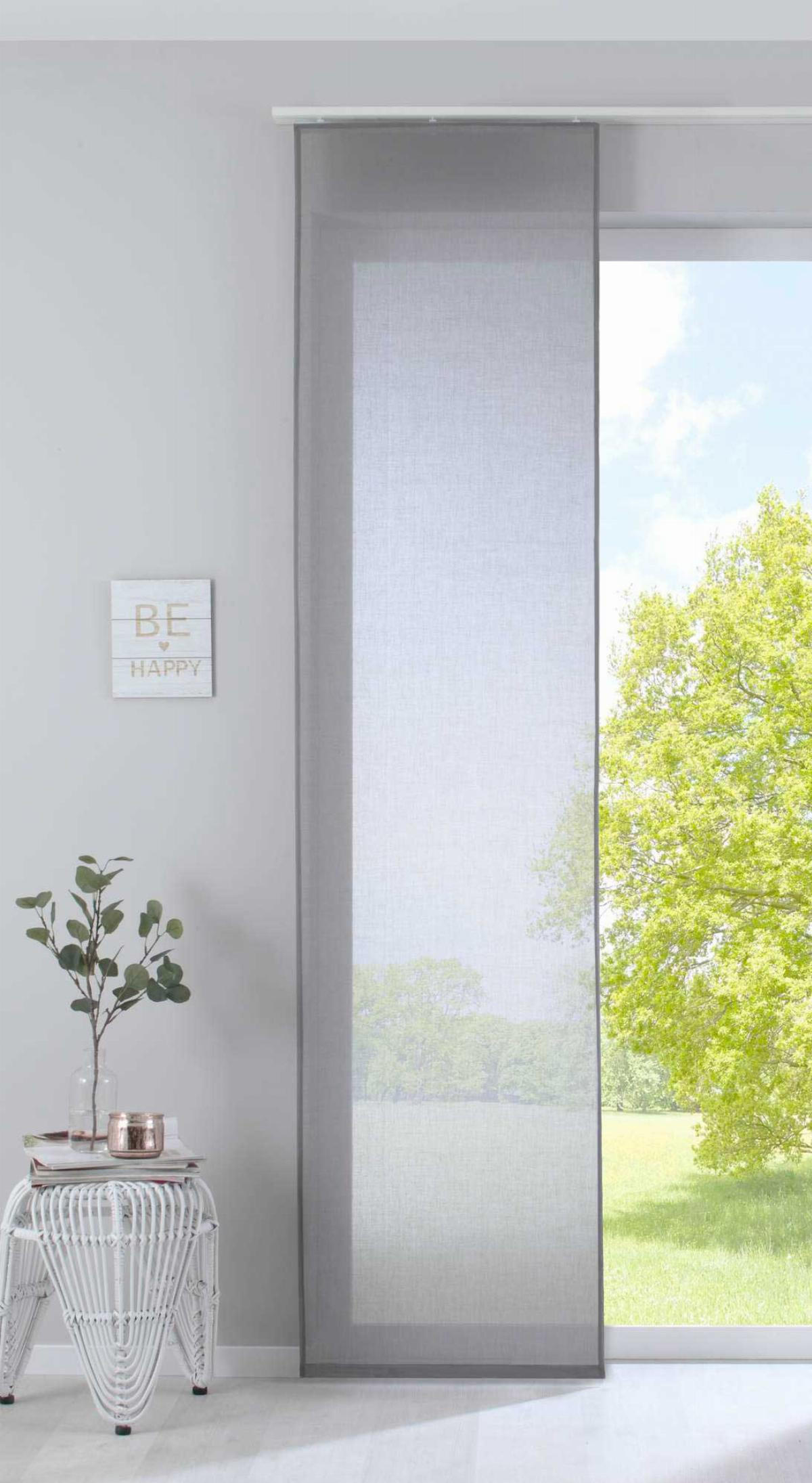 VORHANG NIZZA HxB 245x60 cm Grau - Grau, Textil (60/245cm) - Gardinenbox