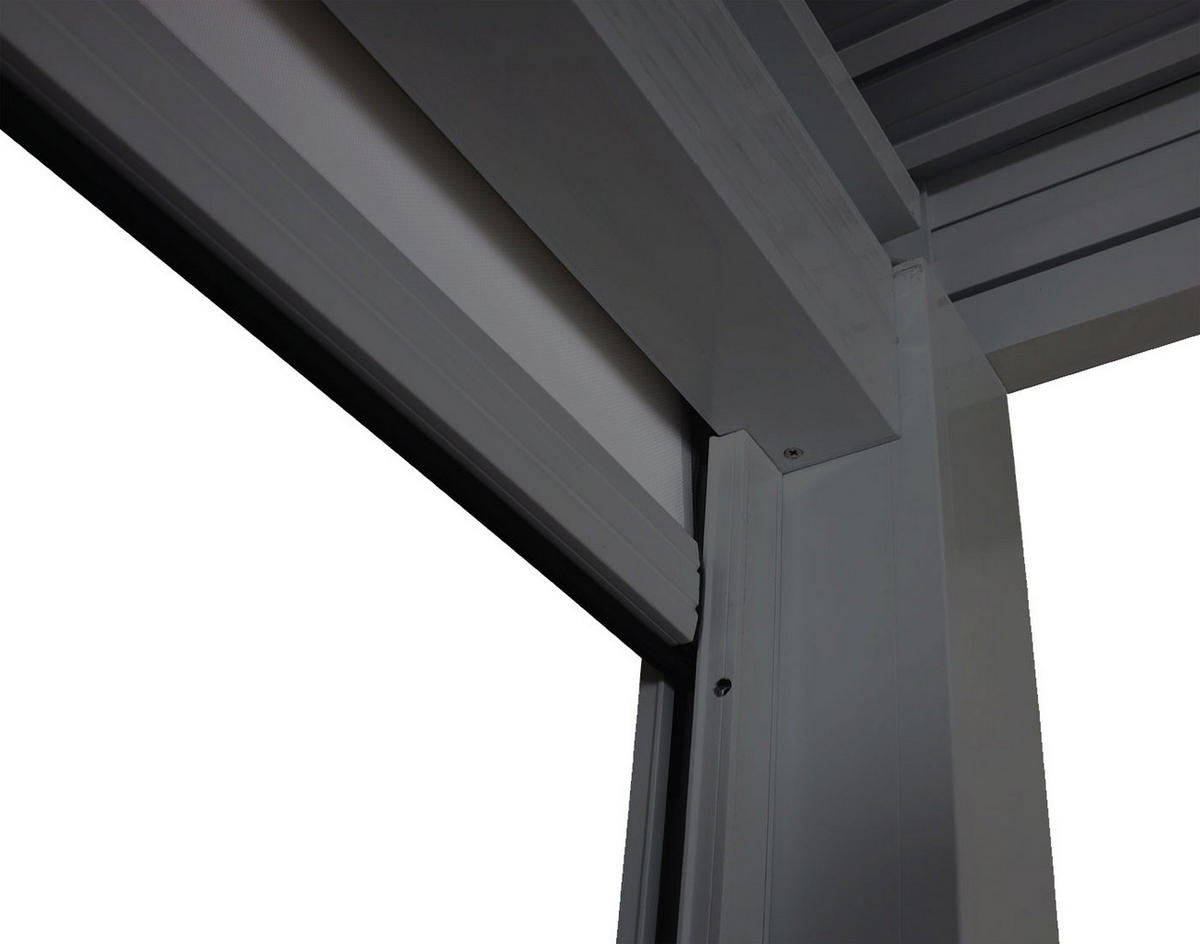 PERGOLA MIT SEITENWAND Anthrazit - Anthrazit, Metall (300/220/300cm) - MCW