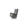 RELAXSESSEL NAMA Grau Leder - Schwarz/Grau, Leder/Metall (78/111/86cm) - KAWOLA
