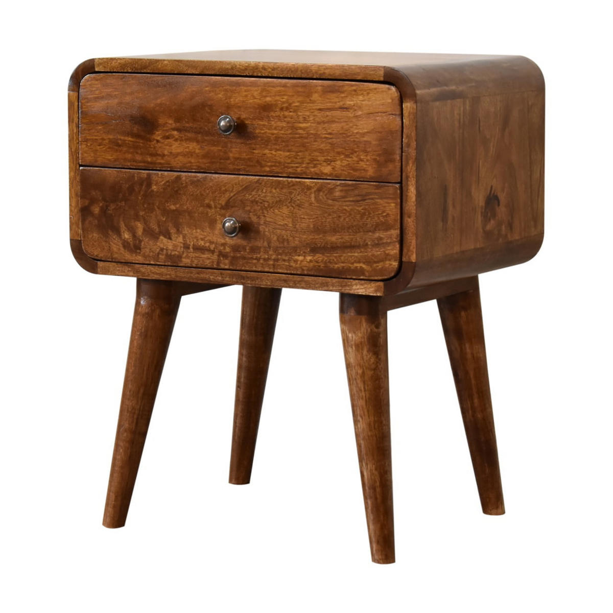NACHTTISCH Levitate - Messingfarben/Braun, Holz/Metall (45/55/35cm) - Artisan Furniture