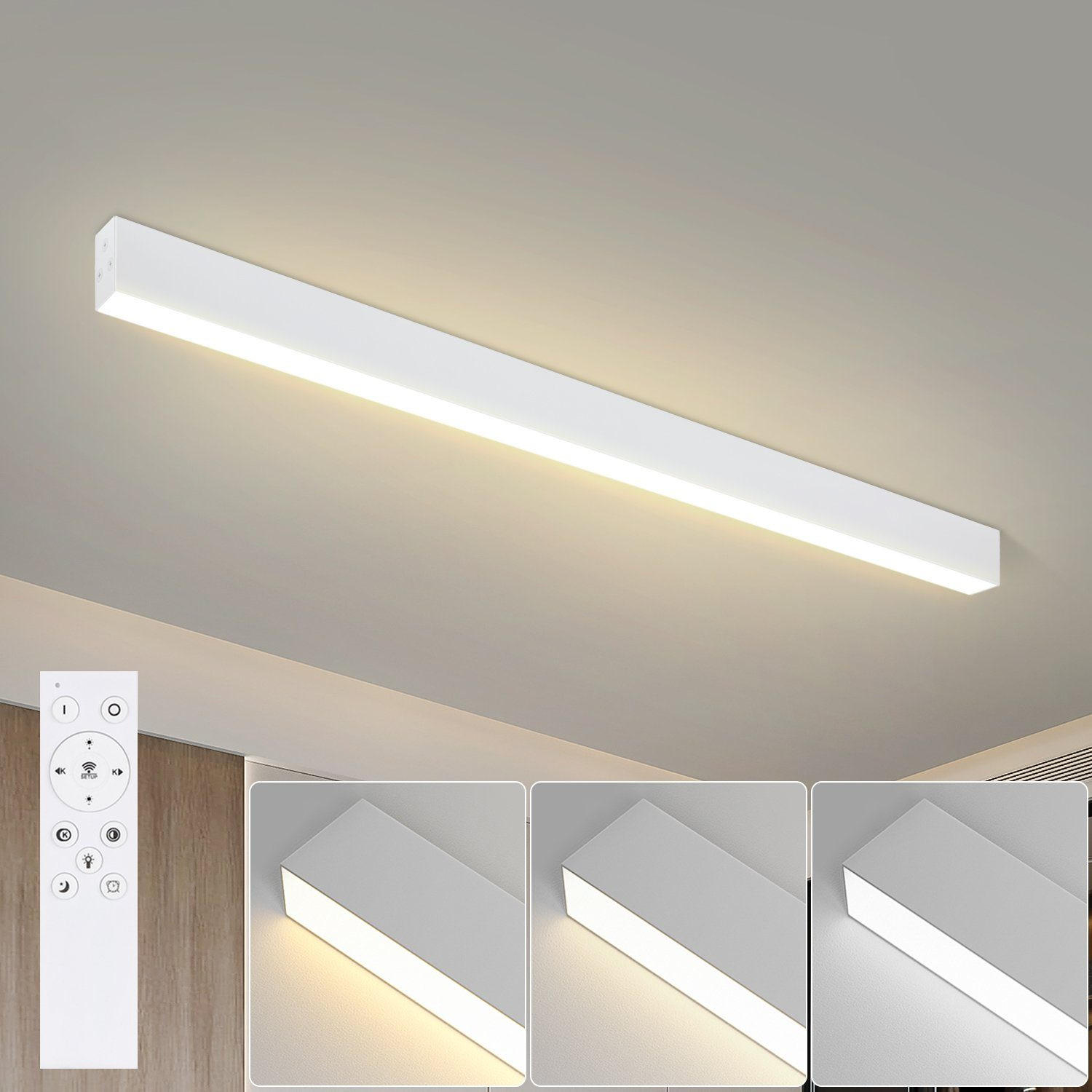 LED-DECKENLEUCHTE Werner 107/3.5/5.5 cm - Weiß, Metall (107/3.5/5.5cm) - Nettlife