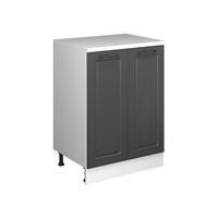 KUHINJSKA OMARA ZA POŠEVNE STREHE R-Line, Antracitna podeželska hiša, 60 cm brez naklona z 2 vrati - bela/antracit, leseni material (60/83.8/46cm) - Vicco