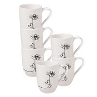 STATEMENT LINES BECHER 'FAMILY' Statement Lines Becher weiß 290 ml 6er Set - Weiß, Keramik (0.29L) - Villeroy & Boch
