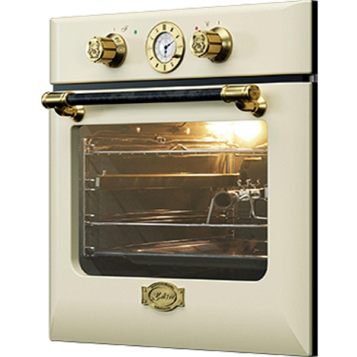ELEKTRO-BACKOFEN 60 cm EH 6432 ElfBE Eco+KCT 6192 FI ElfEm Induktionskochfeld 60 cm - Creme, Metall (59/59/54cm) - Kaiser Küchengeräte