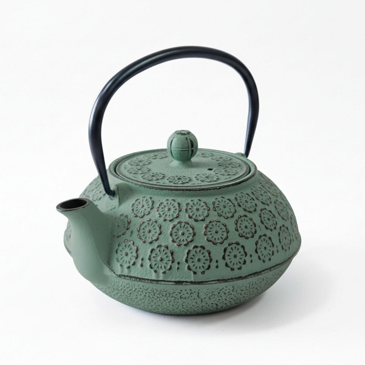 TEEKANNE Gusseisen Kumo 1000 ml - Grün, Metall (1L) - AROMELIO