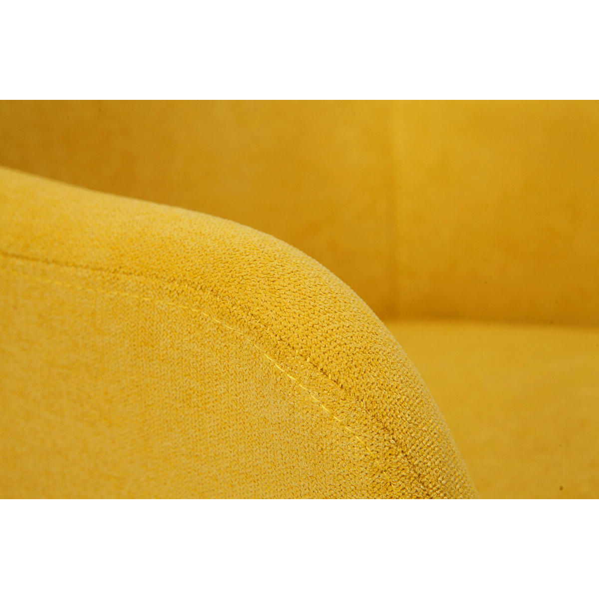 BARHOCKER Stoff Senfgelb Samteffekt H65 (2er-Set) AMIKA - Gelb, Textil (58/96/54cm) - Miliboo
