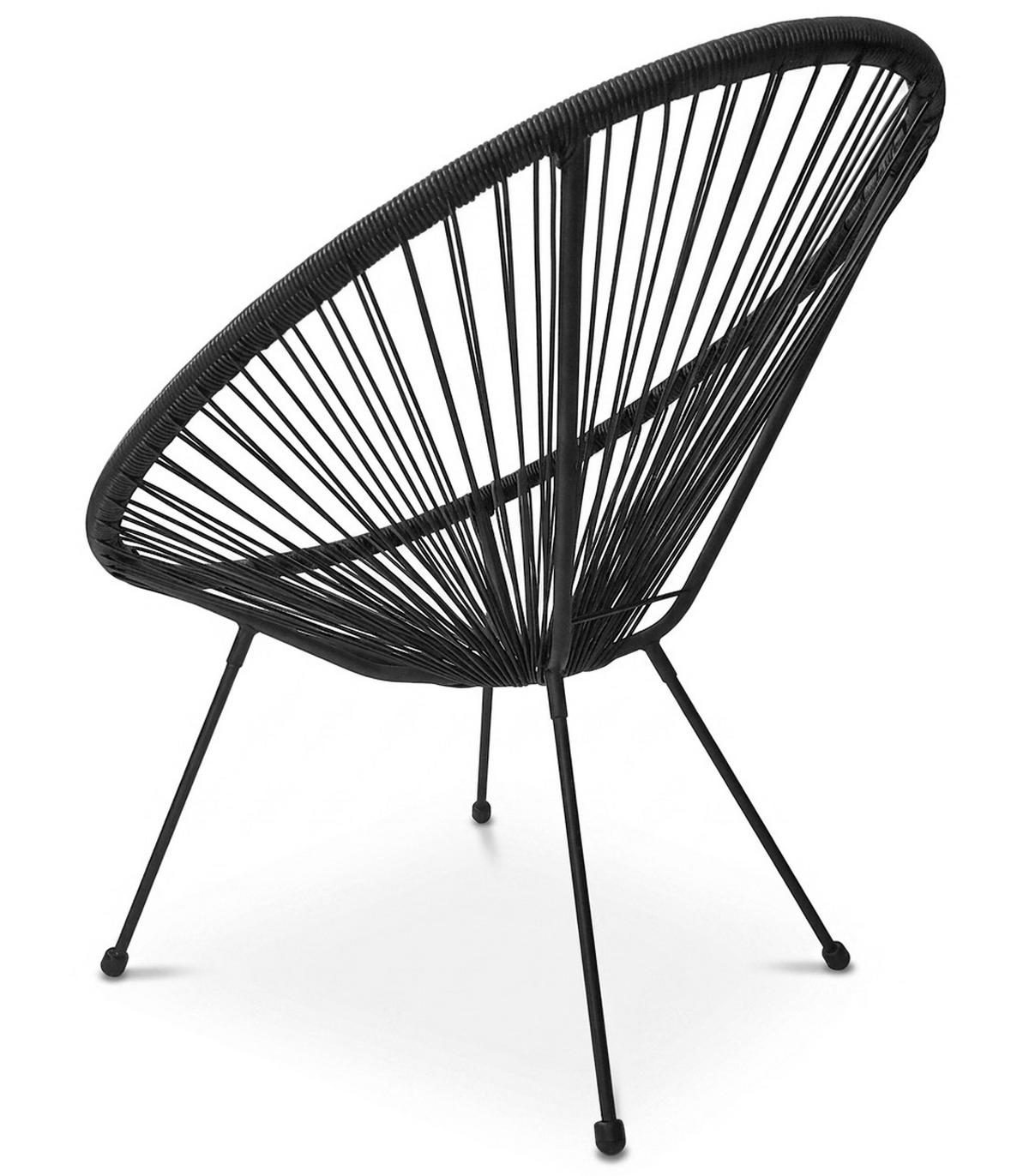 GARTENSTUHL-SET 2 Stück - Schwarz, Metall (75/84/71cm) - A2A Home