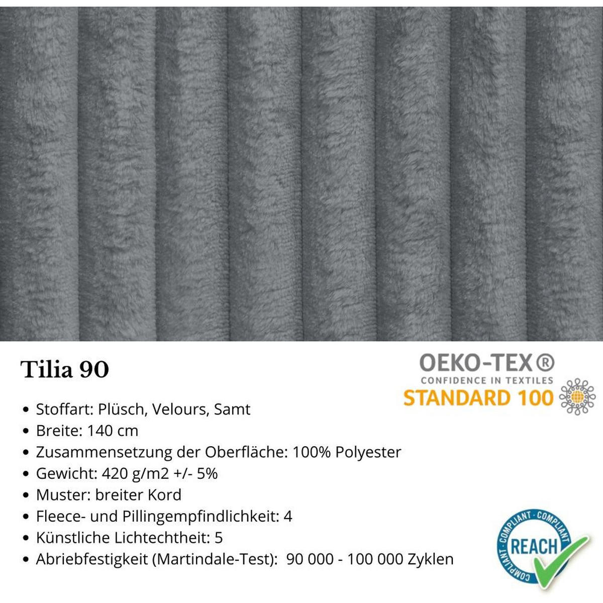 SCHLAFSOFA Samir 3-Sitzer dunkelgrau - Dunkelgrau/Schwarz, Kunststoff/Textil (240/92/108cm) - Beautysofa