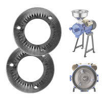 GETREIDEMUHLE 2 Stück Ersatzmahlscheiben, für elektrische und Gewürzmühlen - Silberfarben, Metall (18/6.01/18cm) - Rolipo