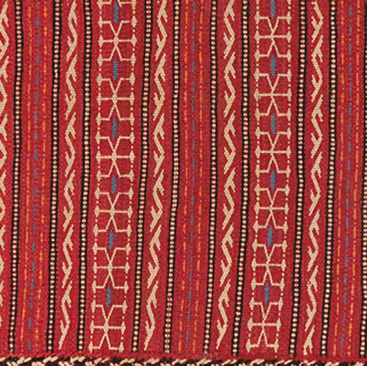HANDWEBTEPPICH Kelim Kordi Rot 89/63 cm Schurwolle - Rot, Textil (63/89cm) - Looma
