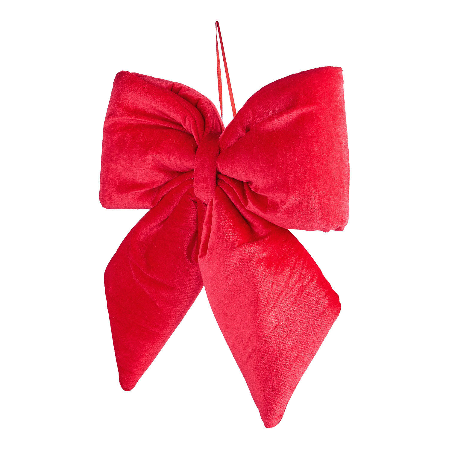 GESCHENKANHÄNGER Present in Schelifenform, wattiert - Rot, Textil (25/30/4cm) - Butlers