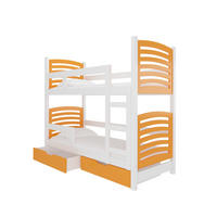 HOCHBETT Osuna Kiefer weiß / orange 81 / 188 / 169cm - Orange/Weiß, Holz/Holzwerkstoff (80/190cm) - Feldmann-Wohnen