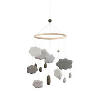 BABYMOBILE Wolken, Filz, grau - Grau, Textil (57/22/22cm) - Sebra