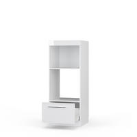 MIKROWELLENSCHRANK Fame-Line Weiß Hochglanz 60 cm offen - Weiß Hochglanz/Weiß, Holzwerkstoff (60/153.6/58.1cm) - Vicco