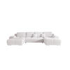 ECKSOFA BEGA U Links ARAGON 01 mit Schlaffunktion - Weiß, Textil (372/87/185cm) - Bedante