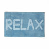 BADEMATTE Relax blau 50/80 cm, 100% Baumwolle - Blau, Textil (50/80cm) - Homescapes