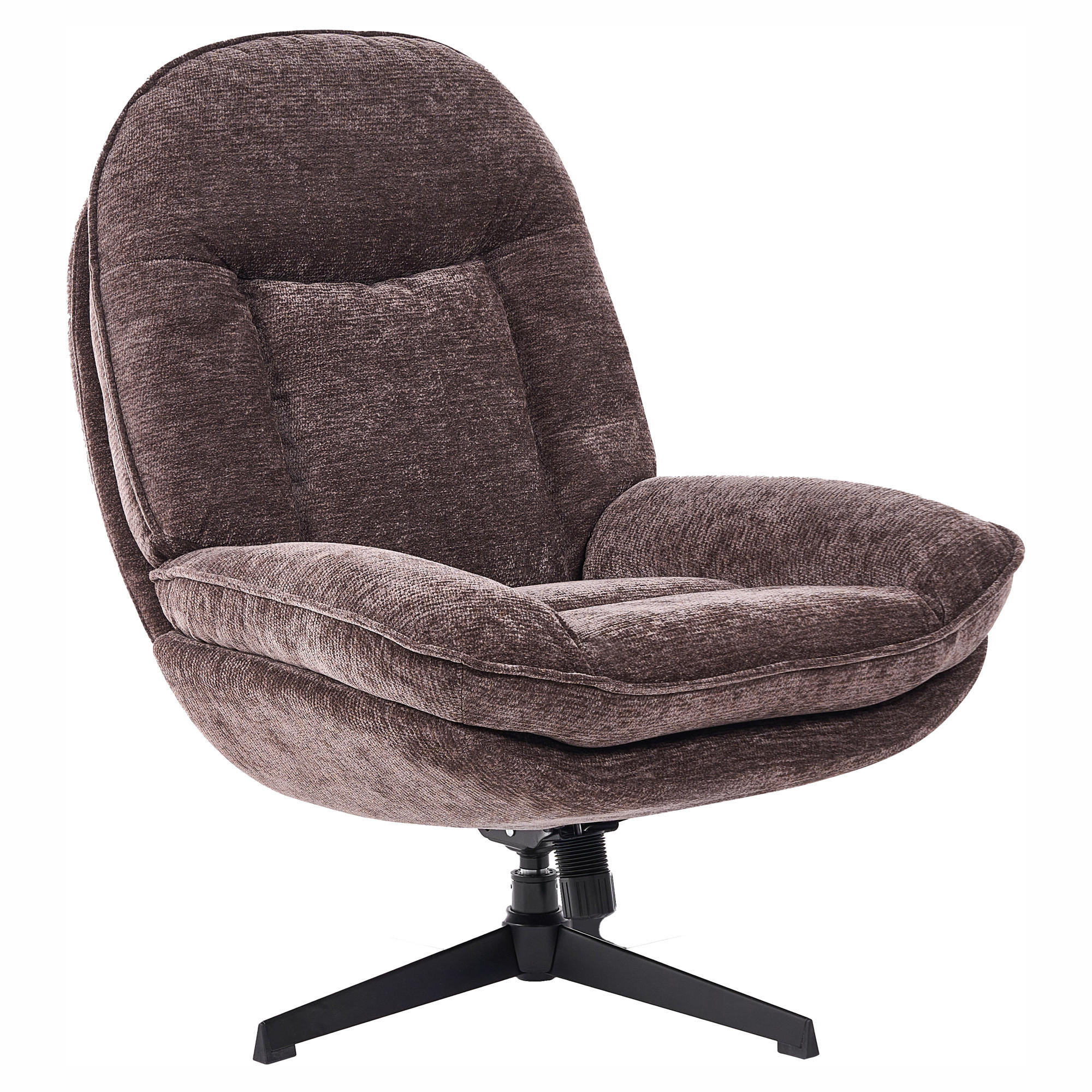 Beliani Drehsessel Braun, Schwarz 80x97x92 cm