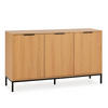 SIDEBOARD Auri 3 türen Eichenfarbe - Honigeiche, Holzwerkstoff (140/80/40cm)