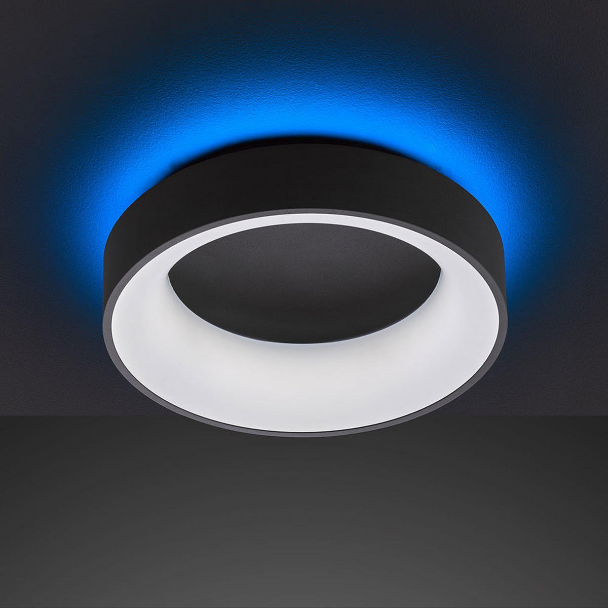 LED DECKENLEUCHTE CAMARON Schwarz Metall - Schwarz, Metall (45/45/11.5cm) - Wofi